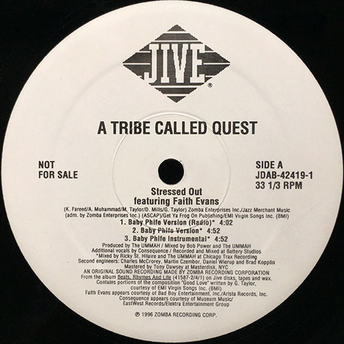 A TRIBE CALLED QUEST feat. FAITH EVANS & RAPHAEL SAADIQ // STRESSED OUT (BABY PHIFE VERSION & LP VERSION) (6VER)