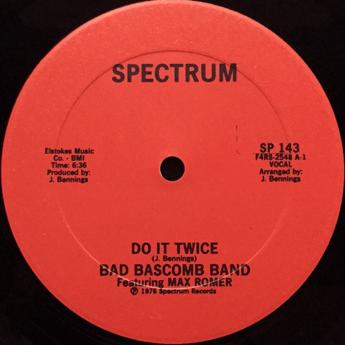 BAD BASCOMB BAND feat. MAX ROMER // DO IT TWICE (6:36) / FUNK CITY (2:43)