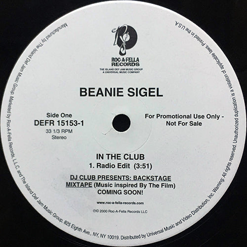 BEANIE SIGEL // IN THE CLUB (3VER)