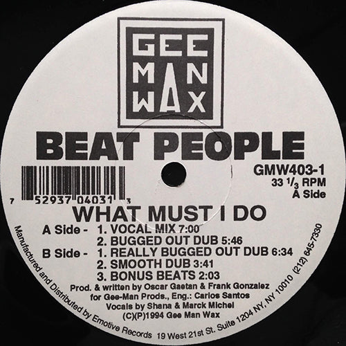BEAT PEOPLE // WHAT MUST I DO (5VER)