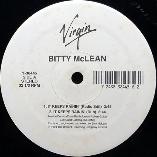 BITTY McLEAN // IT KEEP RAININ' (2VER) / TRUE TRUE TRUE / DEDICATED TO THE ONE I LOVE