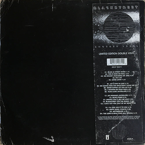 BLACKSTREET // ANOTHER LEVEL (LP) inc. NO DIGGITY / FIX / GOOD LOVIN' / LET'S STAY IN LOVE / I WANNA BE YOUR MAN / DEJA'S POEM / (MONEY CAN'T) BUY ME LOVE / I CAN'T GET YOU / HAPPY SONG (TONITE) / THE LORD IS REAL etc...