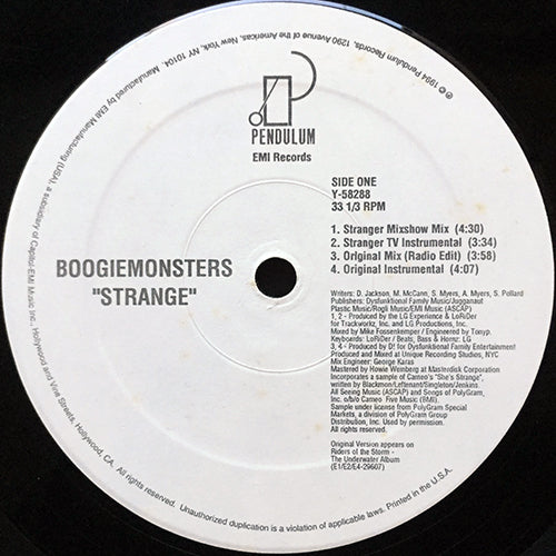 BOOGIEMONSTERS // STRANGE (7VER)