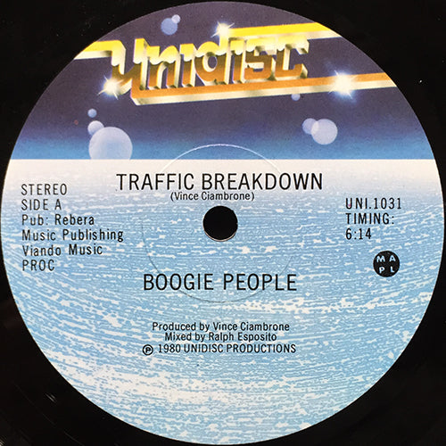 BOOGIE PEOPLE // TRAFFIC BREAKDOWN (6:14) / DISCO'S MY LIFE (6:21)