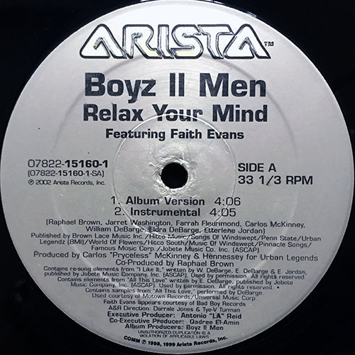 BOYZ II MEN feat. FAITH EVANS // RELAX YOUR MIND (4VER)