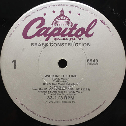 BRASS CONSTRUCTION // WALKIN' THE LINE (4:50) / FOREVER LOVE (4:05)