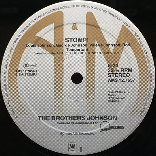 BROTHERS JOHNSON // STOMP (6:24) / LET'S SWING (4:07)