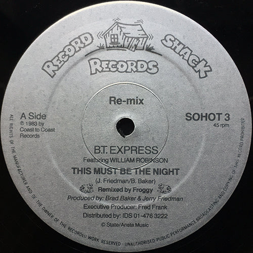 B.T. EXPRESS feat. WILLIAM ROBINSON // THIS MUST BE THE NIGHT (REMIX) (VOCAL/INST)