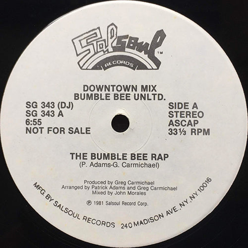 BUMBLE BEE UNLTD. // THE BUMBLE BEE RAP (DOWNTOWN MIX) (6:55) / (UPTOWN MIX) (5:39)