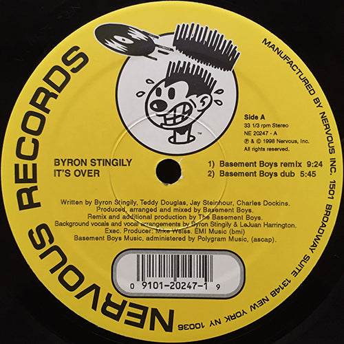 BYRON STINGILY // IT'S OVER (BASEMENT BOYS REMIX) (2VER) / RUN TO ME (2VER)
