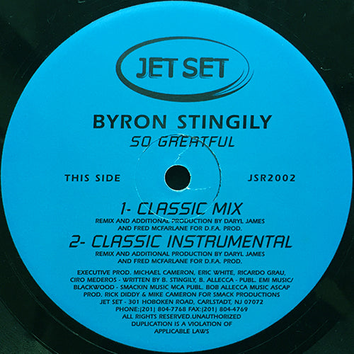 BYRON STINGILY // SO GREATFUL (4VER)
