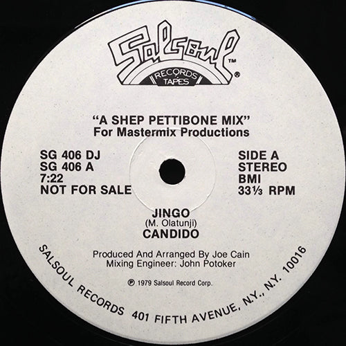 CANDIDO // JINGO (SHEP PETTIBONE MIX) (7:22) / JINGO BREAKDOWN (6:30)