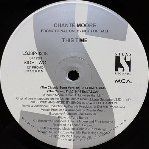 CHANTE MOORE // THIS TIME (4VER) inc. CLASSIC SONG VERSION, DUB & SOMETHING BEAUTIFUL VERSION