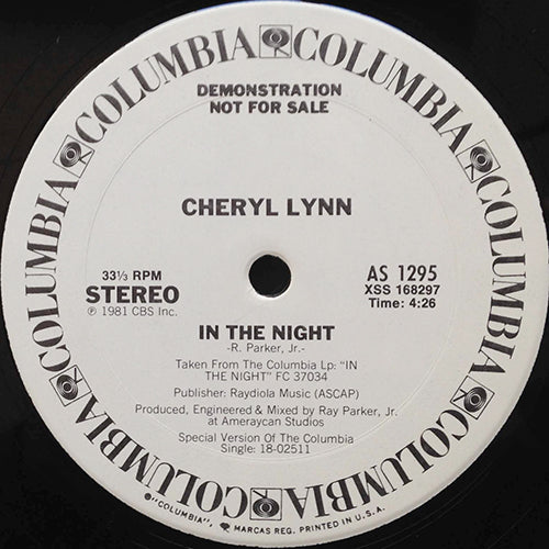 CHERYL LYNN // IN THE NIGHT (4:26)