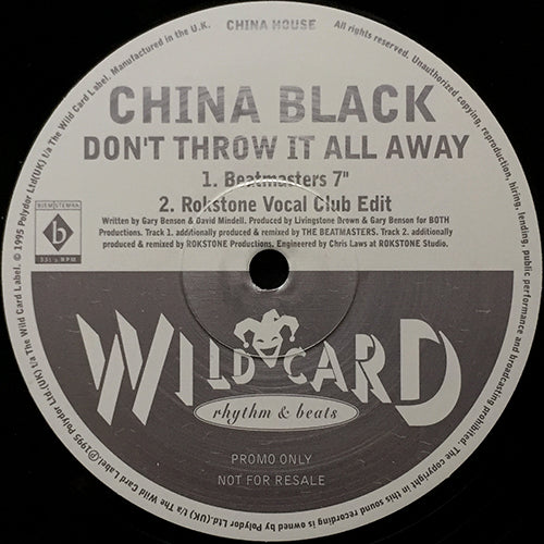 CHINA BLACK // DON'T THROW IT ALL AWAY (BEATMASTERS 7" MIX) (4VER)