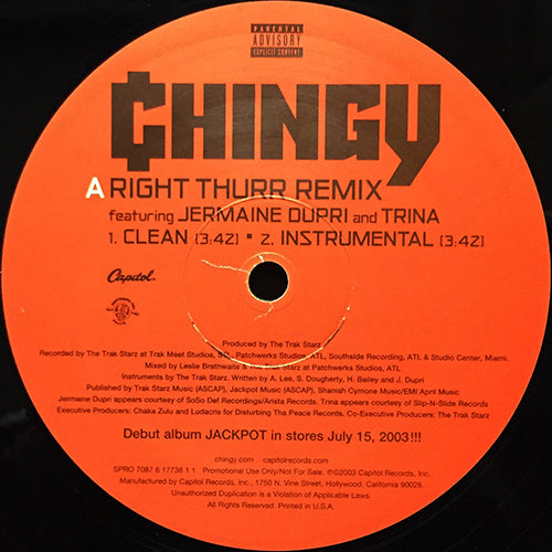 CHINGY feat. JERMAINE DUPRI and TRINA // RIGHT THURR (REMIX) (3VER)