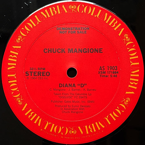 CHUCK MANGIONE // DIANA "D" (5:46) / LOVE WEARS NO DISGUISE (5:50)