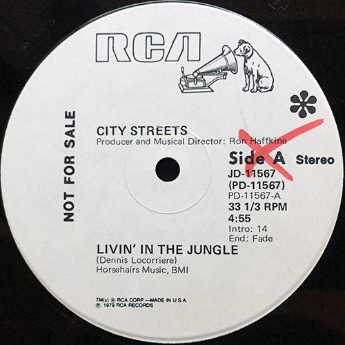 CITY STREETS // LIVIN' IN THE JUNGLE (4:55) / SHE LOVES MUSIC (4:27)