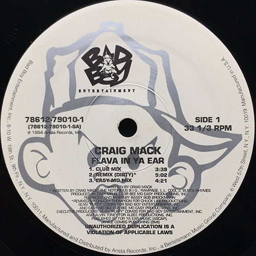 CRAIG MACK // FLAVA IN YA EAR (REMIX) (6VER)