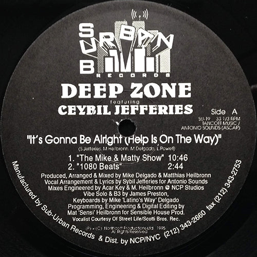 DEEP ZONE feat. CEYBIL JEFFERIES // IT'S GONNA BE ALRIGHT (HELP IS ON THE WAY) (5VER)