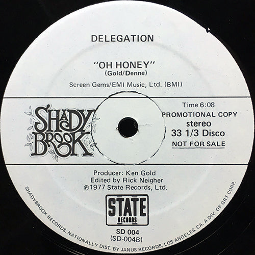 DELEGATION // OH HONEY (6:08) / THE PROMISE OF LOVE / SOUL TRIPPIN' (6:25)