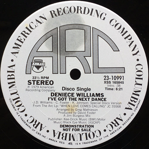 DENIECE WILLIAMS // I'VE GOT THE NEXT DANCE (6:21)