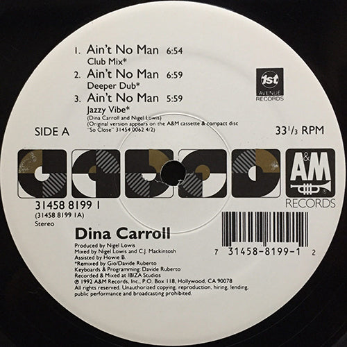 DINA CARROLL // AIN'T NO MAN (6VER)