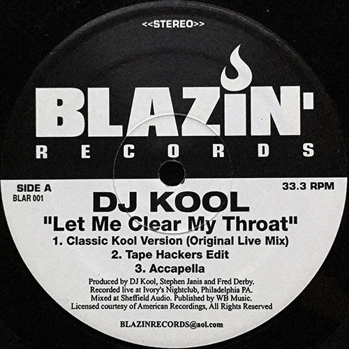 DJ KOOL // LET ME CLEAR MY THROAT (3VER) / I GOT DAT FEELIN' (ORIGINAL LIVE MIX)