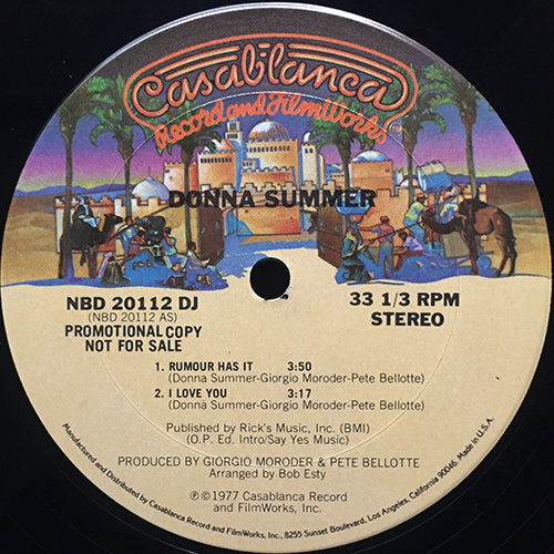 DONNA SUMMER // RUMOUR HAS IT (3:50) / I LOVE YOU (3:17)