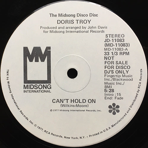 DORIS TROY // CAN'T HOLD ON (5:28) / ANOTHER LOOK (4:36)