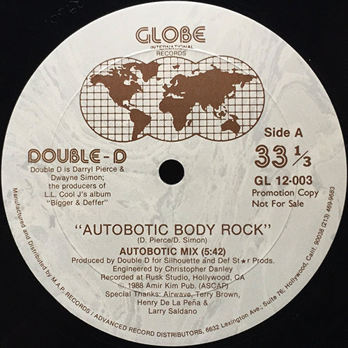 DOUBLE D // AUTOBOTIC BODY ROCK (5:42) / NOBODY ROCKS THE ROCK WE ROCK (2VER)