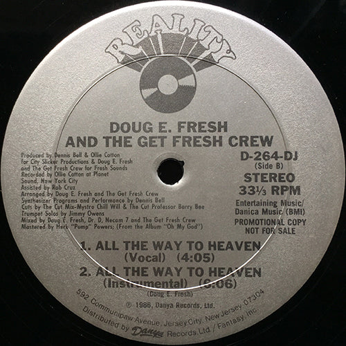 DOUG E. FRESH // ALL THE WAY TO HEAVEN (3VER) / NUTHIN' (2VER)