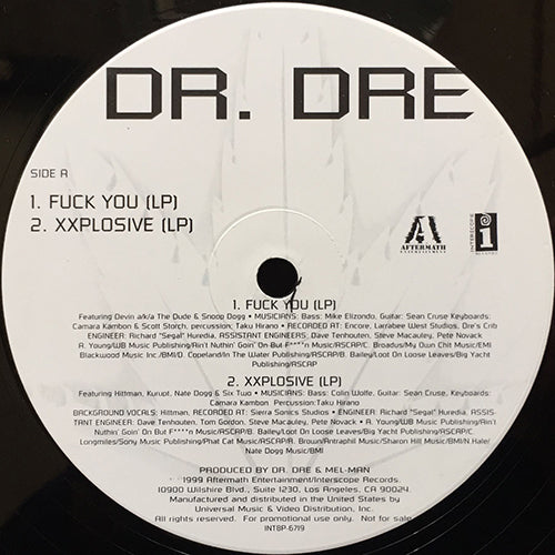 DR. DRE // FUCK YOU (2VER) / XXPLOSIVE (2VER)