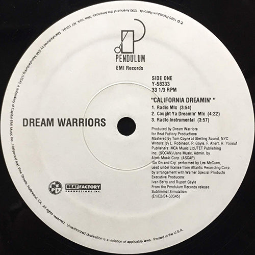 DREAM WARRIORS // CALIFORNIA DREAMIN' (6VER)