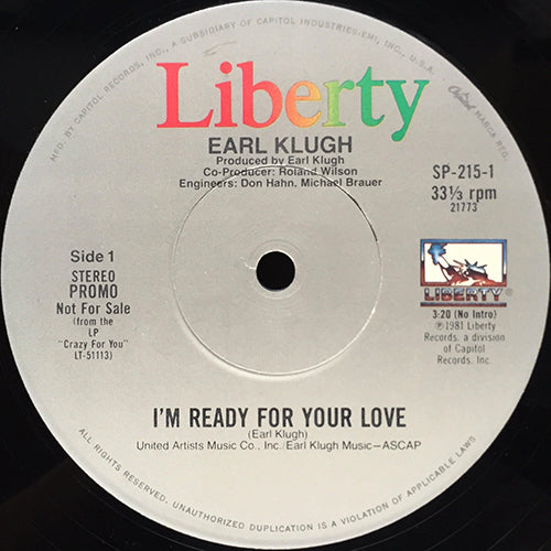 EARL KLUGH // I'M READY FOR YOUR LOVE (3:20)