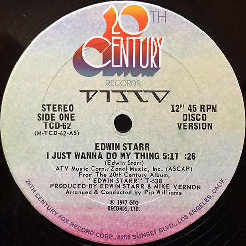 EDWIN STARR // I JUST WANNA DO MY THANG (5:17) / MR. DAVENPORT AND MR. JAMES (4:05)
