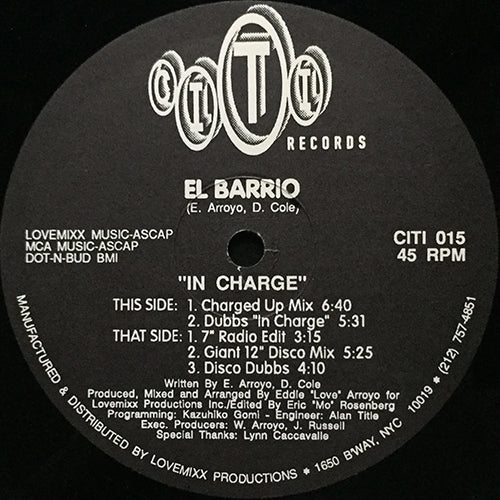 EL BARRIO // IN CHARGE (5VER)