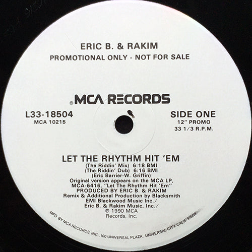 ERIC B. & RAKIM // LET THE RHYTHM HIT 'EM (BLACKSMITH REMIX) (6VER)