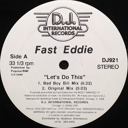 FAST EDDIE // LET'S DO THIS (2VER) / GET YOU SOME MORE (2VER)