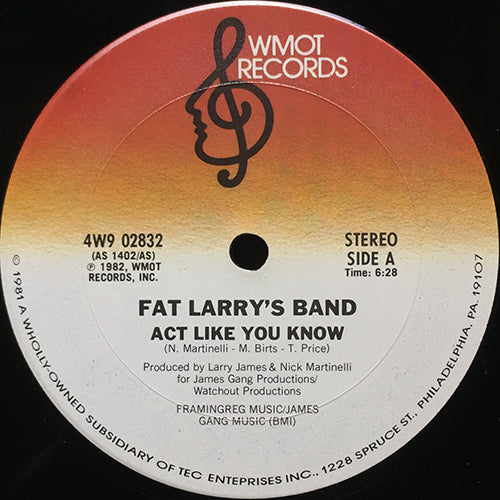 FAT LARRY'S BAND // ACT LIKE YOU KNOW (6:55) / INST (6:59)