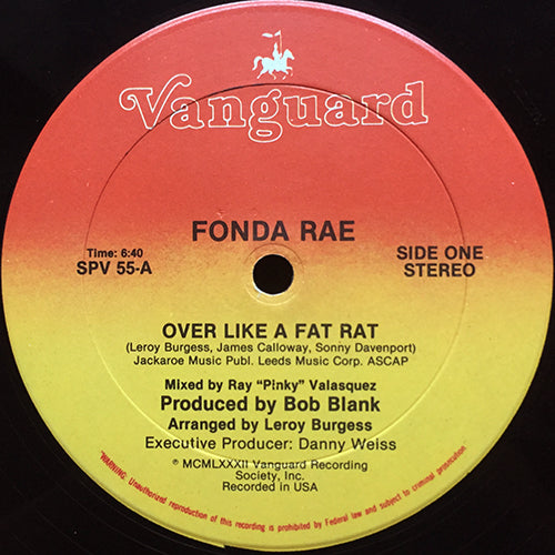 FONDA RAE // OVER LIKE A FAT RAT (6:40) / INST (5:50)