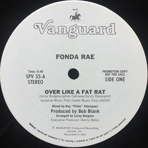 FONDA RAE // OVER LIKE A FAT RAT (6:40) / INST (5:50)