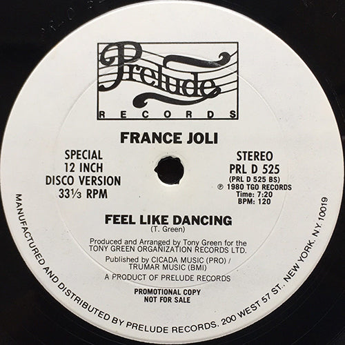 FRANCE JOLI // FEEL LIKE DANCING (7:20) / THE HEART TO BREAK THE HEART (8:30)