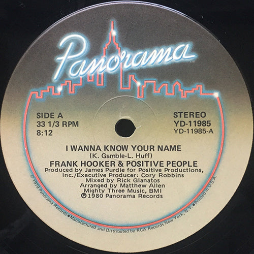 FRANK HOOKER & POSITIVE PEOPLE // I WANNA KNOW YOUR NAME (8:12) / THIS FEELIN' (6:25)