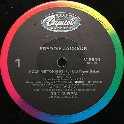 FREDDIE JACKSON // ROCK ME TONIGHT (FOR OLD TIMES SAKE) (7:06/3:59) / (GROOVE) (5:00)
