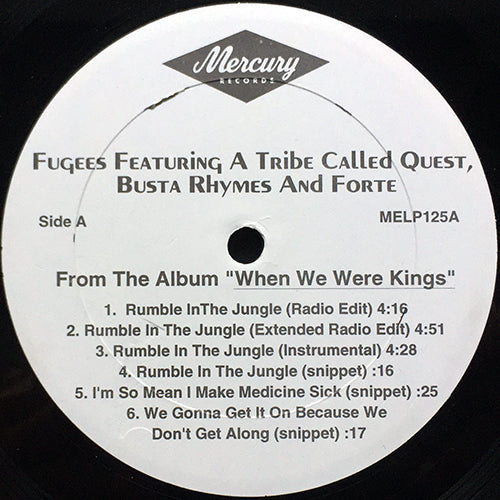 FUGEES feat. A TRIBE CALLED QUEST, BUSTA RHYMES & FORTE // RUMBLE IN THE JUNGLE (7VER) / I'M SO MEAN I MAKE MEDICINE SICK / WE GONNA GET IT ON BECAUSE WE DON'T GET ALONG (SNIPPETS) etc...