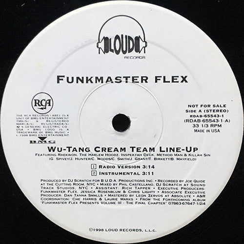 FUNKMASTER FLEX // WU-TANG CREAM TEAM LINE-UP (4VER)