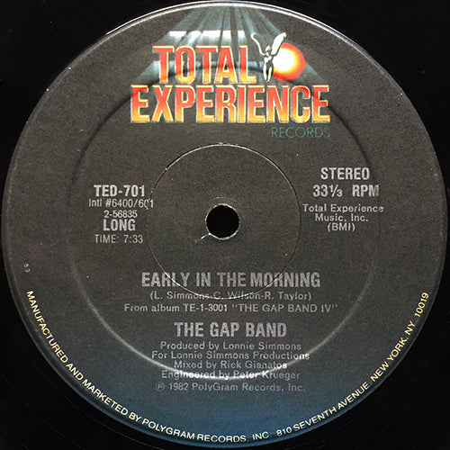 GAP BAND // EARLY IN THE MORNING (7:33/6:30)