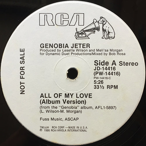 GENOBIA JETER // ALL OF MY LOVE (5:26) / INST (5:26)