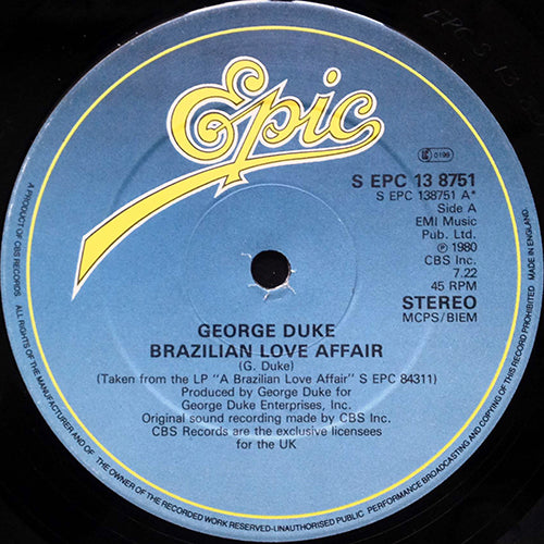 GEORGE DUKE // BRAZILIAN LOVE AFFAIR (7:22) / SUMMER BREEZIN' (4:48)